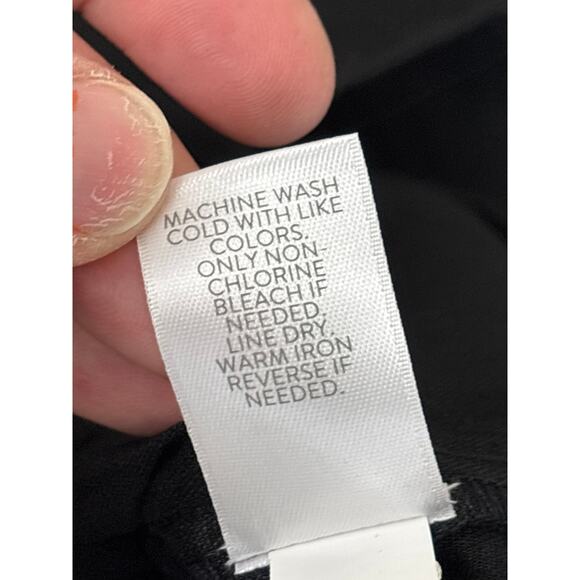 J.Jill Women’s Small Black Linen Blend Flat Front Zip Button Ankle Pants NEW - Picture 8 of 9